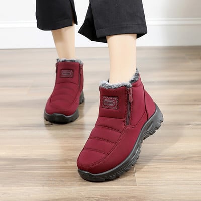 Naiste sooja voodri ja lukuga talvesaapad