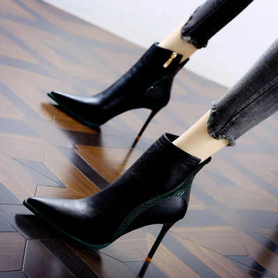 Moodsad naiste saapad õhukese 10 cm kontsaga