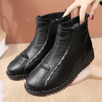 Uus mudel sooja voodriga naiste kunstnahast saapad