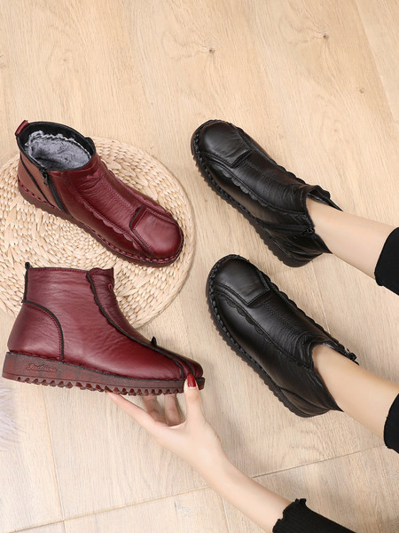 Uus mudel sooja voodriga naiste kunstnahast saapad