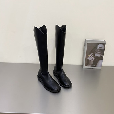 Naiste vabaaja lukuga kunstnahast saapad