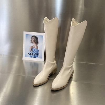 Bőr csizma hegyes modell több színben