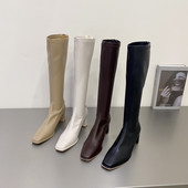 Uus mudel naiste saapad kandilise kontsaga 6 cm