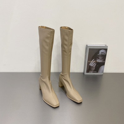 Uus mudel naiste saapad kandilise kontsaga 6 cm