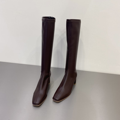 Uus mudel naiste saapad kandilise kontsaga 6 cm