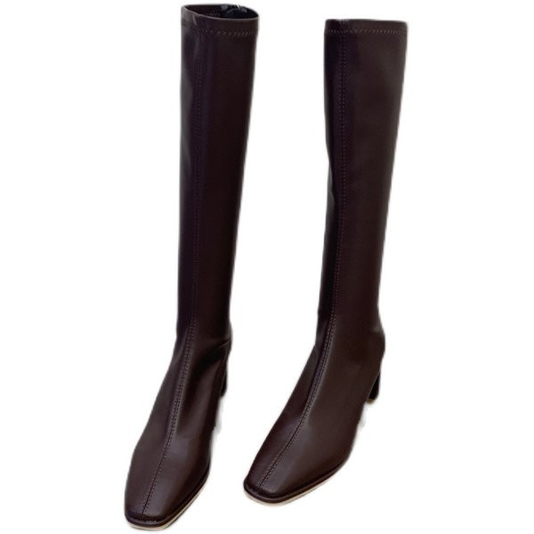 Uus mudel naiste saapad kandilise kontsaga 6 cm