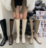 Női bőrcsizma alacsony 3,5 cm-es sarokkal