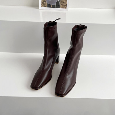 Naiste saapad 6 cm kõrge kontsaga ja lukuga