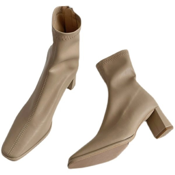 Naiste saapad 6 cm kõrge kontsaga ja lukuga