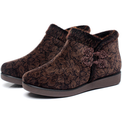 Alkalmi női mintás és pehelycsizma