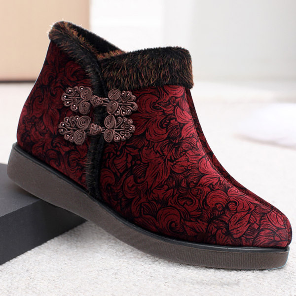 Alkalmi női mintás és pehelycsizma