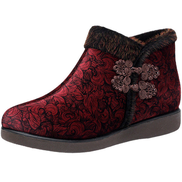 Alkalmi női mintás és pehelycsizma