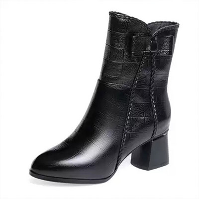 Kunstnahast retro stiilis kontsaga naiste saapad