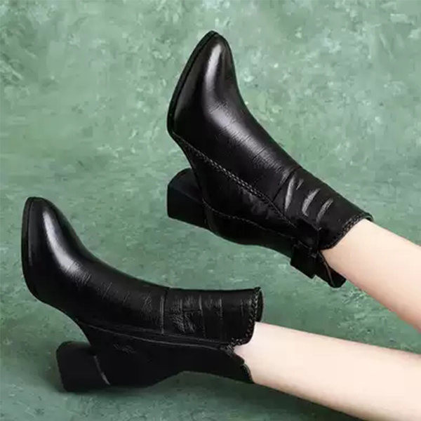 Kunstnahast retro stiilis kontsaga naiste saapad