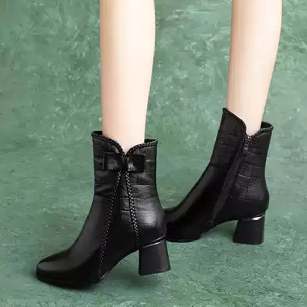 Kunstnahast retro stiilis kontsaga naiste saapad