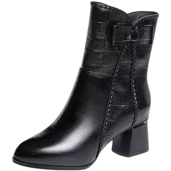 Kunstnahast retro stiilis kontsaga naiste saapad