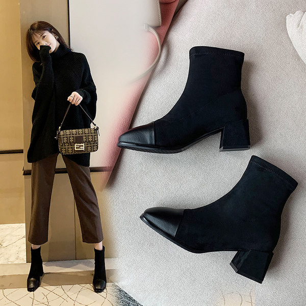 Kunstnahast kontsaga naiste saapad