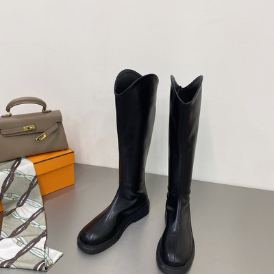 Uus mudel naiste nahast saapad musta ja pruuni värviga