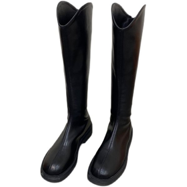 Uus mudel naiste nahast saapad musta ja pruuni värviga