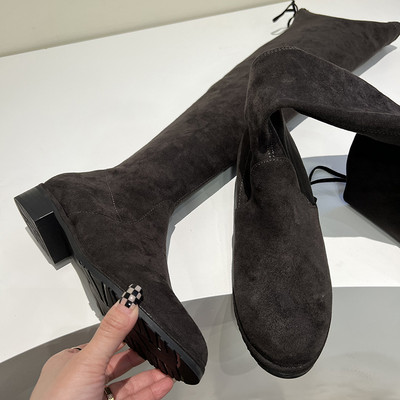 Γυναικείες μπότες από οικολογικές μπότες τύπου suede