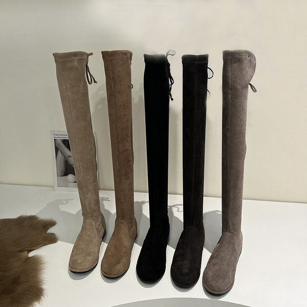 Γυναικείες μπότες από οικολογικές μπότες τύπου suede