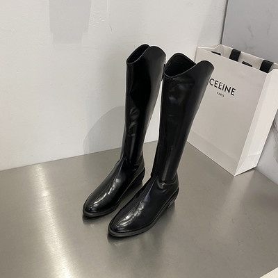 Naiste terava otsaga saapad ja tõmblukk