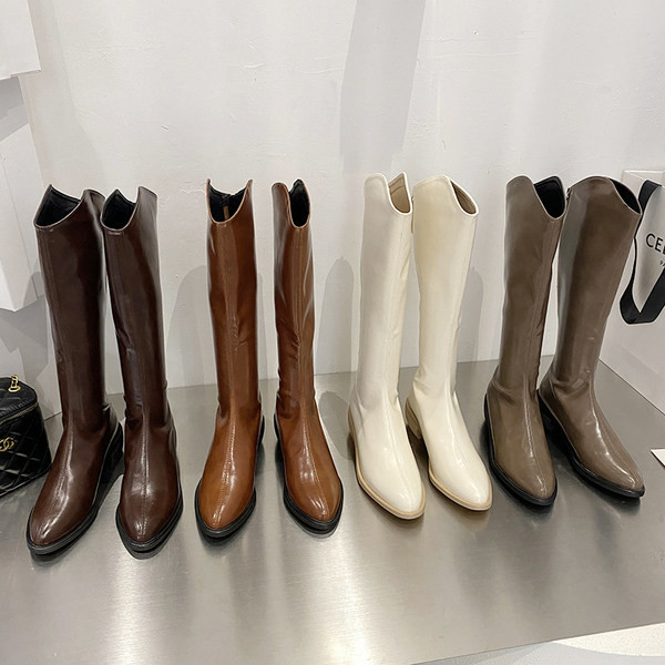 Naiste terava otsaga saapad ja tõmblukk