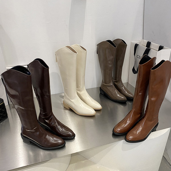 Naiste terava otsaga saapad ja tõmblukk