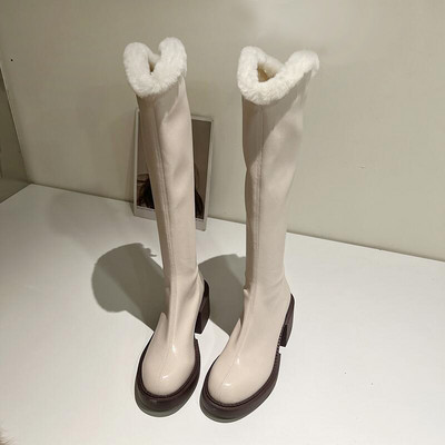 Uus mudel paksu voodriga naiste saapad