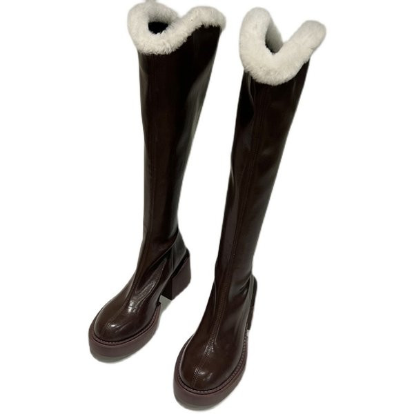 Uus mudel paksu voodriga naiste saapad