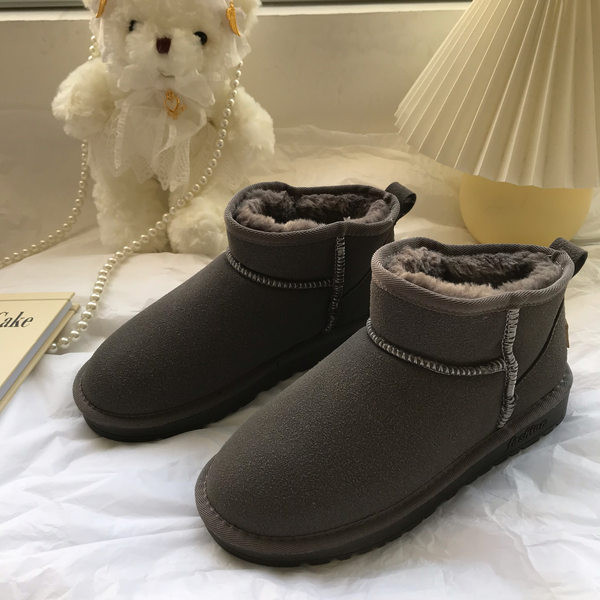 Sooja voodriga lastesaapad halli ja musta värviga