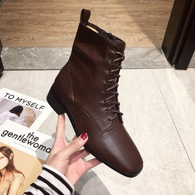 Uus mudel madala kandilise kontsaga naiste nahksaapad - must ja pruun