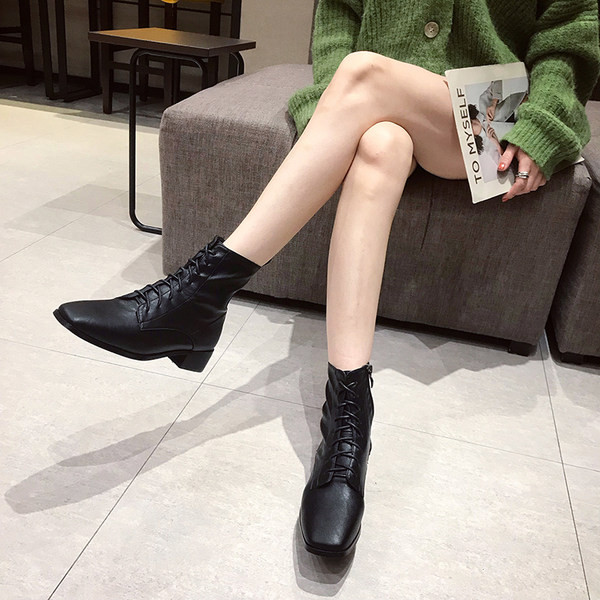 Uus mudel madala kandilise kontsaga naiste nahksaapad - must ja pruun