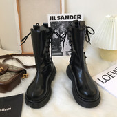 Naiste paelte ja sooja voodriga nahast saapad