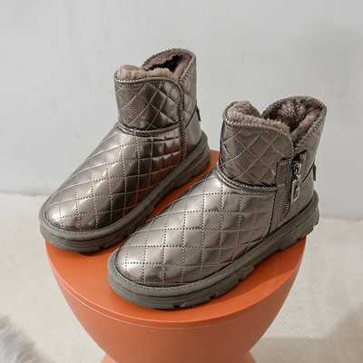 Naiste sooja voodri ja lukuga talvesaapad