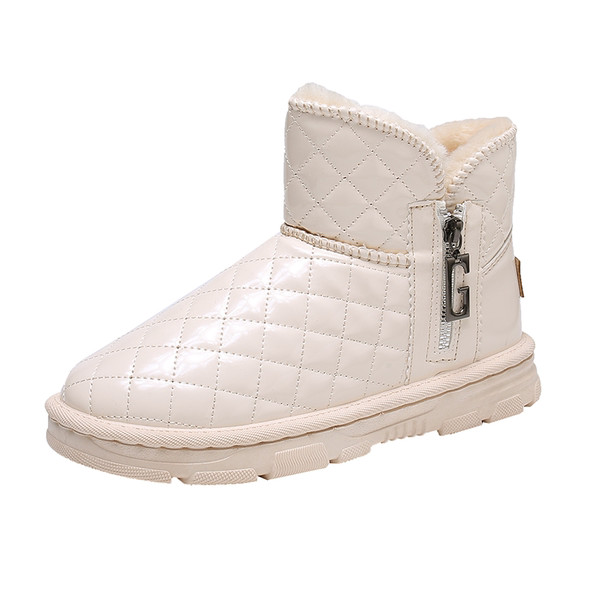 Naiste sooja voodri ja lukuga talvesaapad