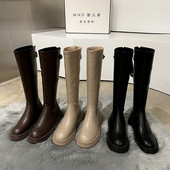 Naiste lameda tallaga nahast saapad - kolme värvi