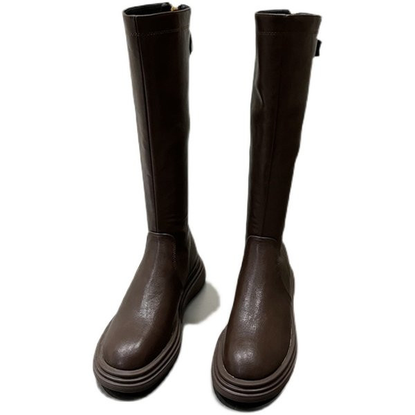 Naiste lameda tallaga nahast saapad - kolme värvi