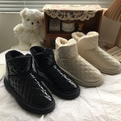 Soojad tepitud ökonahast voodriga talvesaapad