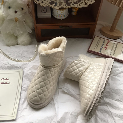 Soojad tepitud ökonahast voodriga talvesaapad