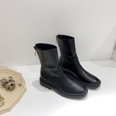 Naiste vabaaja kolmes värvitoonis kunstnahast saapad