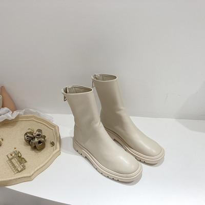 Naiste vabaaja kolmes värvitoonis kunstnahast saapad