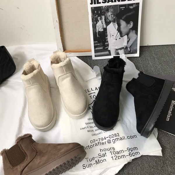 Ökoseemisnahast lameda talla ja sooja voodriga naiste saapad