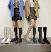 Naiste stiilsed lameda tallaga nahast saapad