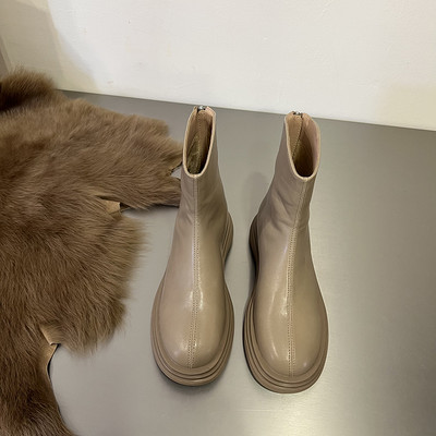 Lihtne mudel tõmblukuga ökonahast naiste saapad