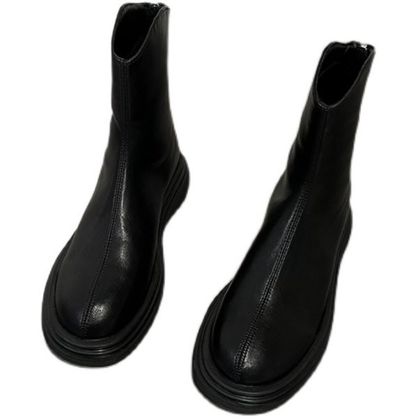 Lihtne mudel tõmblukuga ökonahast naiste saapad