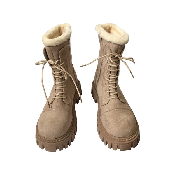 Kahes värvitoonis sooja voodriga naiste talvesaapad