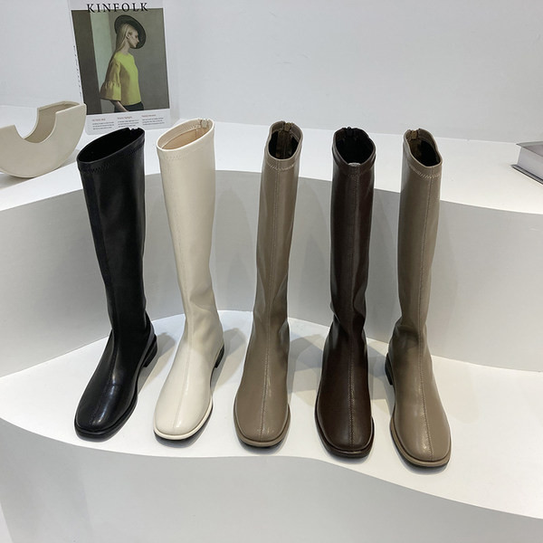 Cipzáras női bőrcsizma három színben