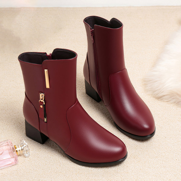 Naiste nahast saapad 5 cm paksuse kontsaga