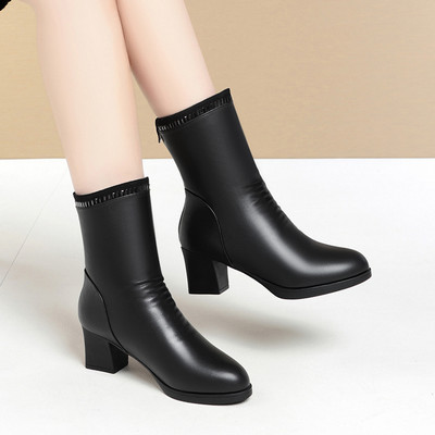 Moodsad naiste saapad kõrge kandilise kontsaga 6 cm